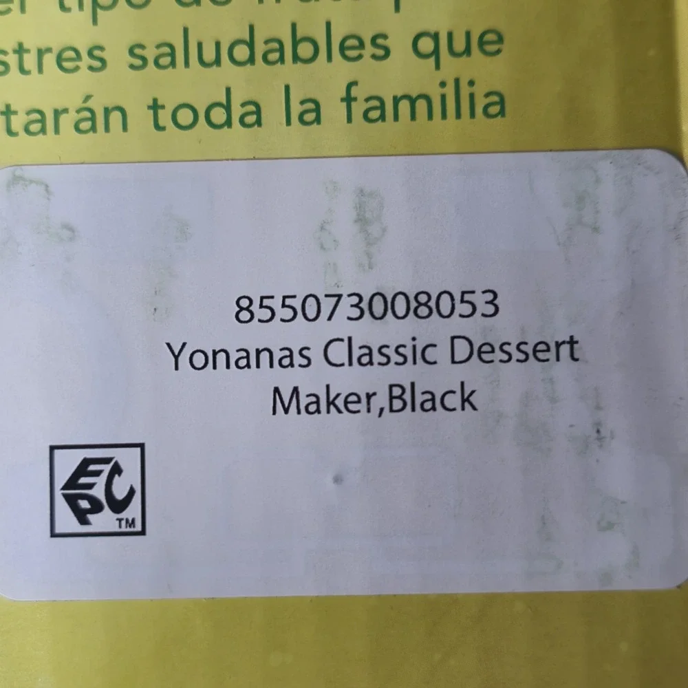 Yonanas Frozen Fruit Soft Serve Maker 902 Classic Black Open Box
